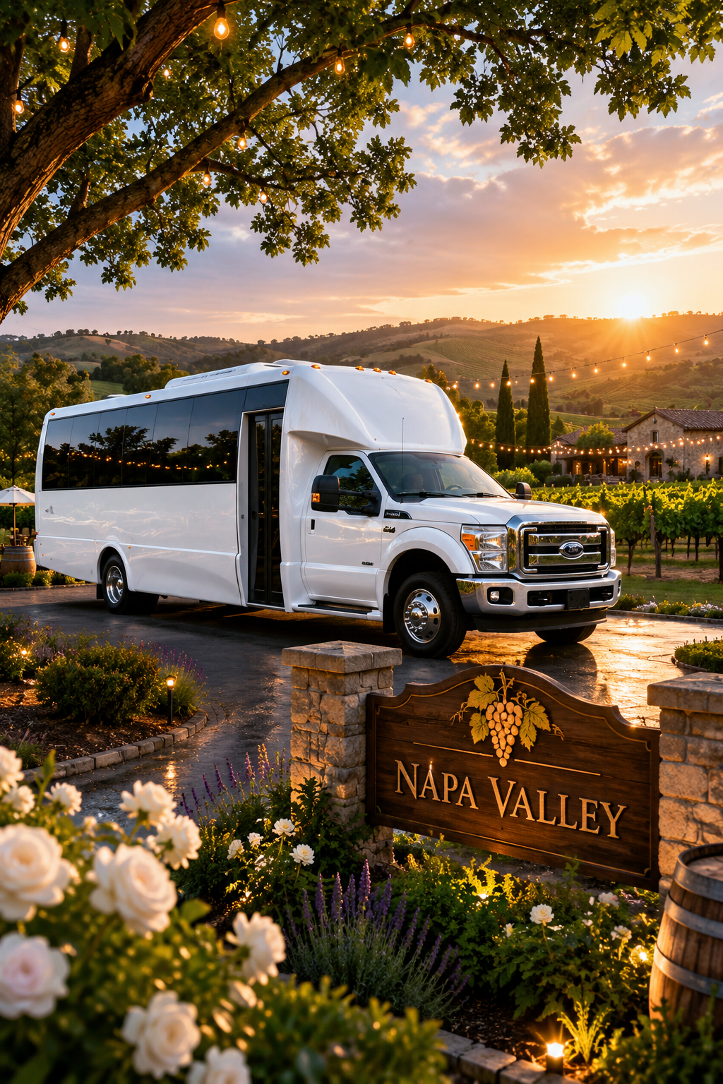 Napa Valley Wedding limo